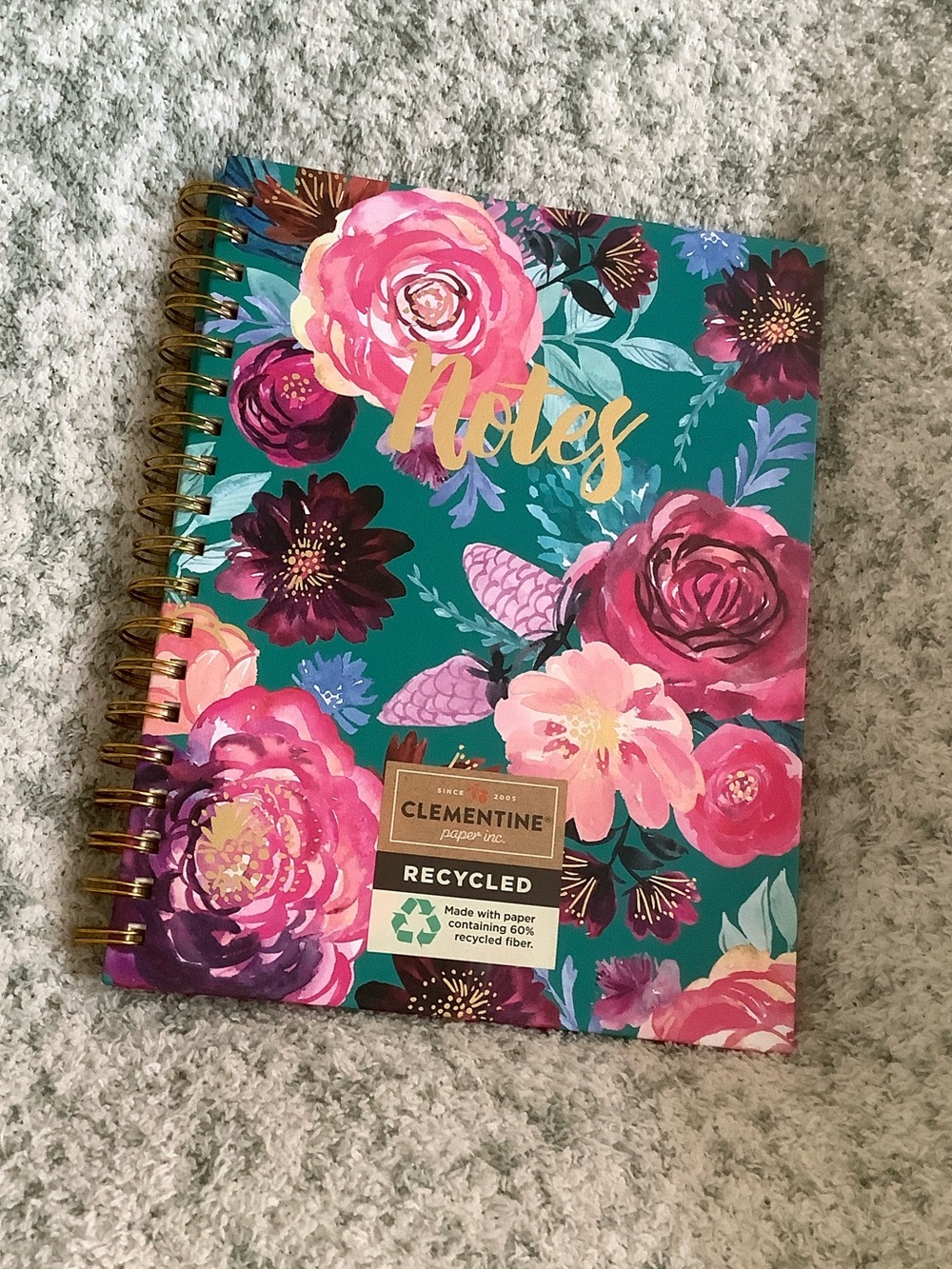Clementine Paper Co Floral Brights Lined Journal Hardcover Notebook NWT 8.25”x10